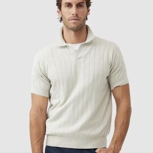 ​Rodd & Gunn Freys Crescent Knit Polo Shirt - Stone Australian Cotton XL